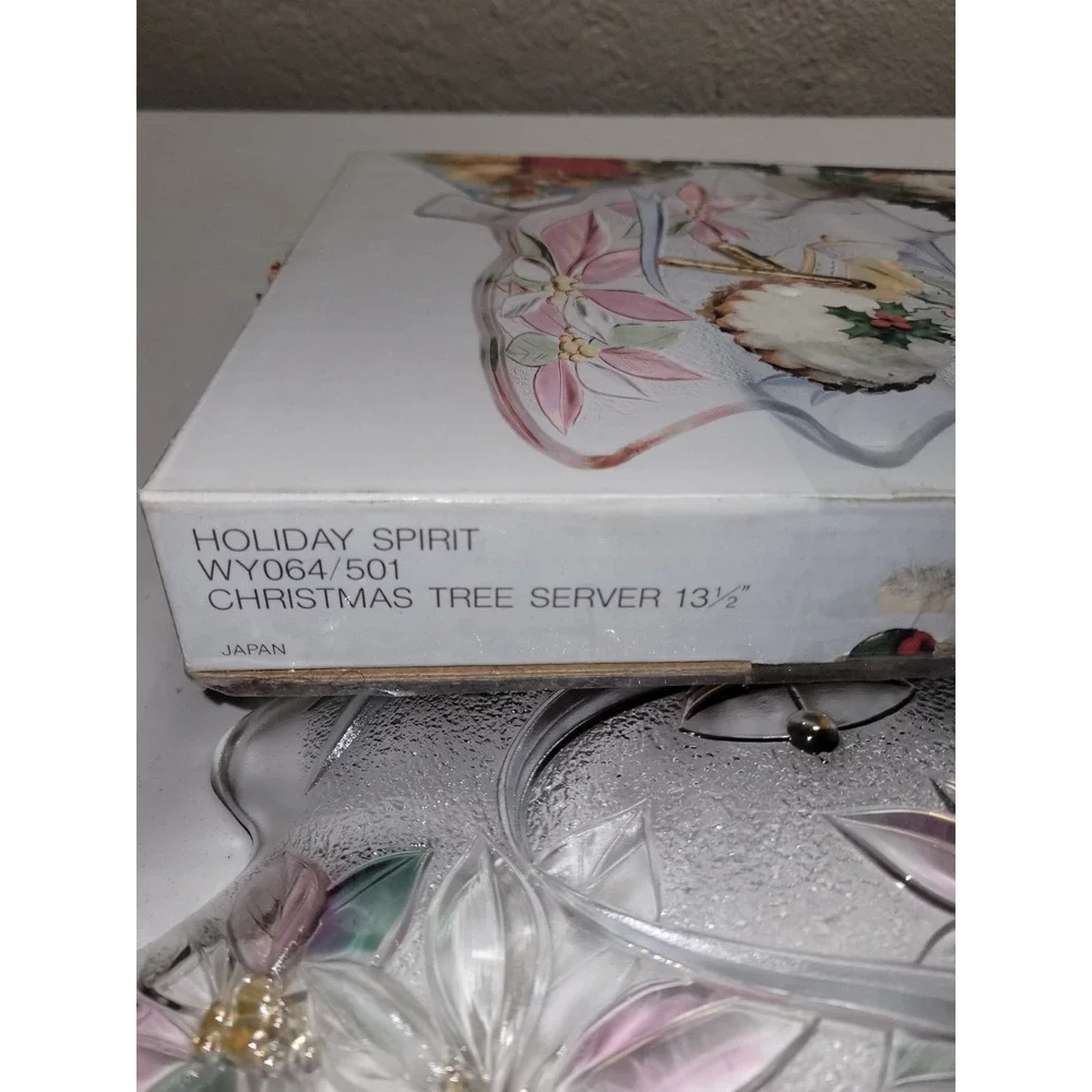 Savoir Vivre Christmas Tree Dish Serving Tray‎ Glass 13